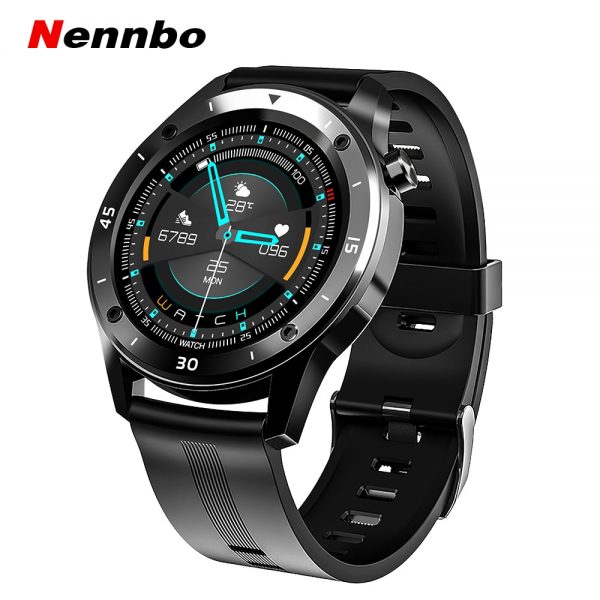 Nennbo f22 esportes relógio inteligente 1.54 Polegada tela de toque completa dos homens smartwatch freqüência cardíaca pressão arterial fitness rastreador relógio