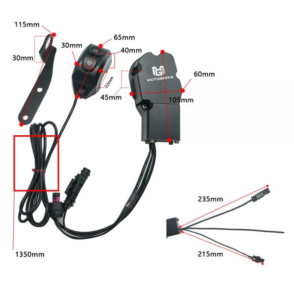 Para bmw r1200gs adv lc r1250gs 2013-2019 à prova dwaterproof água pára-brisas elétrico elevador interruptor de controle remoto modificado parte - Image 5