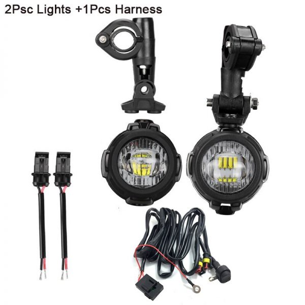 Faduies luz auxiliar de led, 2 peças, e9 2psc, protetor 1psc, interruptor fiação para motocicleta bmw r1200gs f800gs - Image 3