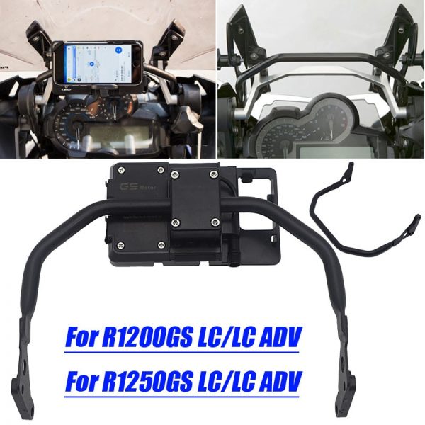 Gps navegação suporte 12mm acessórios da motocicleta usb para bmw r1200gs r 1200 gs r1250gs r 1250 gs lc adv/aventura 2013-2020