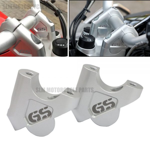 Grampo extensor de barra, 2 peças 32mm cnc máquina r 1200 gs r1200 gs guidão extensor adaptador com parafusos bmw adv 2014-2018 r1200gs lc