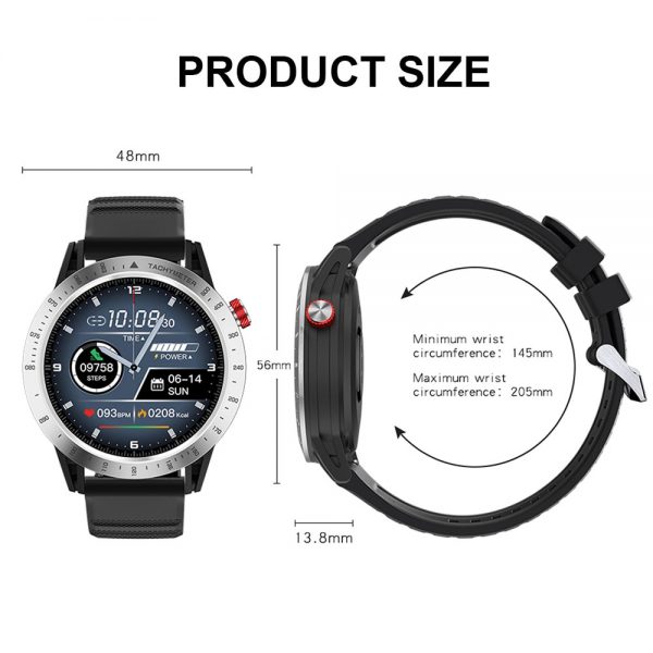 Lokmat comet 1.3 "tela de toque completa esporte relógio inteligente freqüência cardíaca à prova dwaterproof água finess rastreador smartwatch masculino feminino para android ios - Image 6