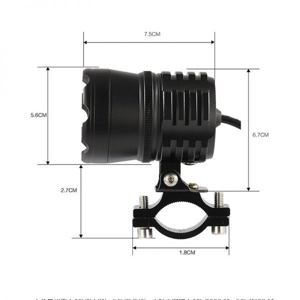 Mais novo Farol Da Motocicleta LEVOU faróis de Nevoeiro lâmpada de condução Auxiliar Moto de Alto Brilho Branco 6000 k Bicicleta Luzes Auxiliares - Image 3