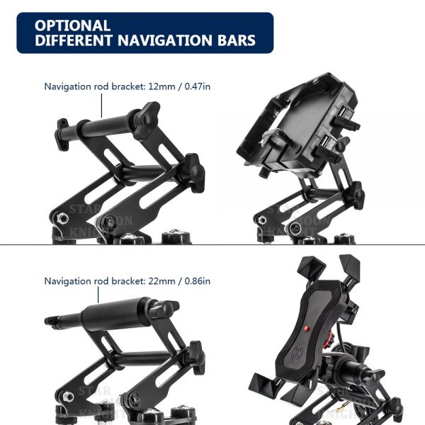 Motocicleta ajustável estender gps suporte de navegação frente suporte do telefone móvel gps para bmw f750gs f850gs adv g310gs g310r 2019 18 - Image 3