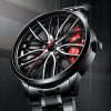 Nibosi te37 relógio de pulso masculino, relógio de borda hub de relógio para homens, design personalizado, sem impressão personalizada, aro hub de carro, relógio masculino relogio masculino