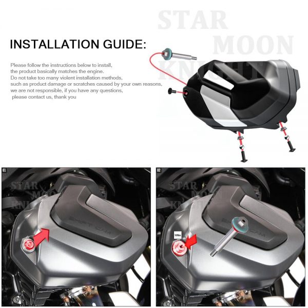 Para bmw r1250gs r1250rs r1250rt r1250r 2018-2020 cabeça do cilindro guardas protetor capa para bmw r 1250 gs aventura 2018 2019 2020 - Image 6