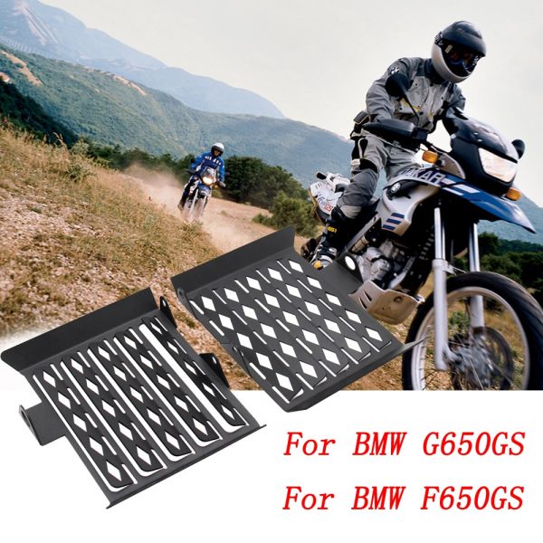 Prata e preto grade de radiador guarda capa protetor peças da motocicleta para bmw g650gs g 650 gs f650gs f 650 gs dakar