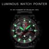 Wishdoit relógio masculino topo da marca de luxo couro luminoso relógio de quartzo à prova dwaterproof água moda cronógrafo relógio esportivo masculino watch watch watch watch - Image 4