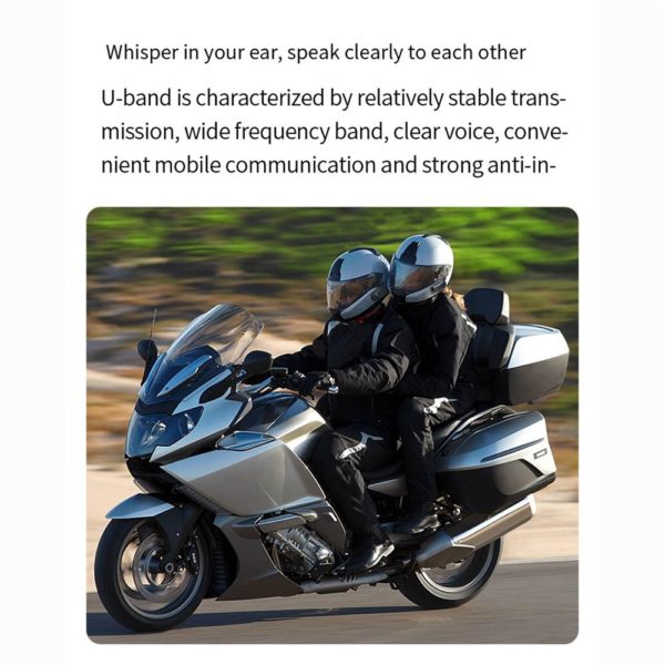 Intercomunicador 2 conjuntos/1 conjunto  bt v5.0 motocicleta fone de ouvido sem fio  handsfree bluetooth walkie capacete talkie - Image 3