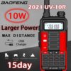 Walkie talkie baofeng 10w profissional portátil  UV-10R 128 canais transceptor duplo banda em dois sentidos cb ham rádio transceptor