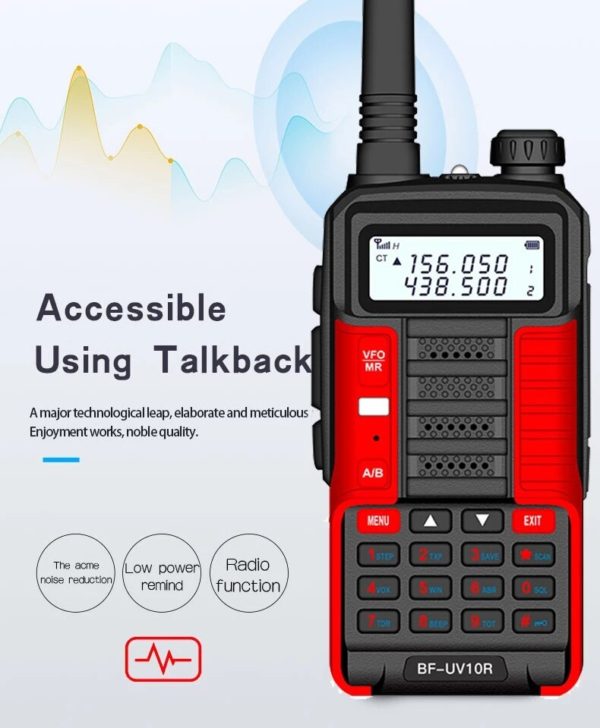 Walkie talkie baofeng 10w profissional portátil  UV-10R 128 canais transceptor duplo banda em dois sentidos cb ham rádio transceptor - Image 4