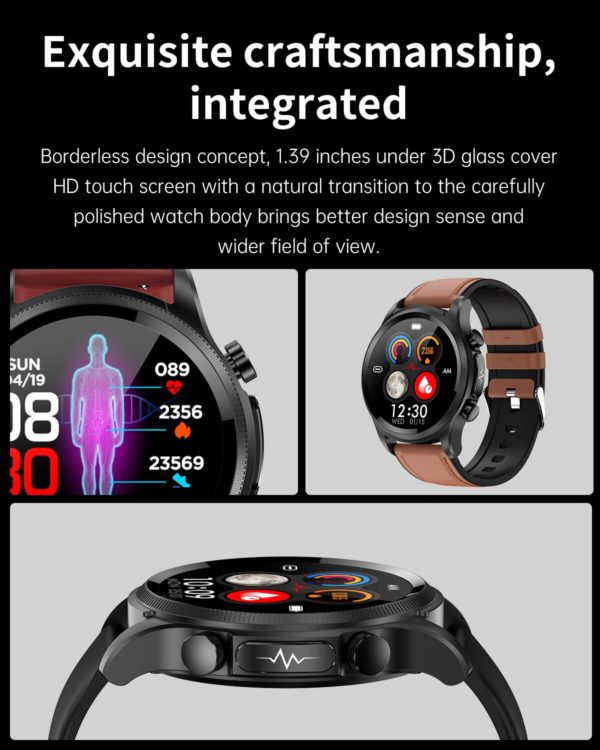 Relógio inteligente  hipertensão hiperglicemia  cardíaca esporte smartwatch - Image 2