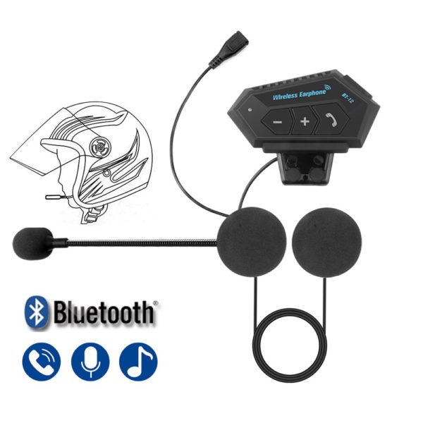 Para capacete da motocicleta fone de ouvido fone de ouvido sem fio bluetooth 4.2 handsfree estéreo