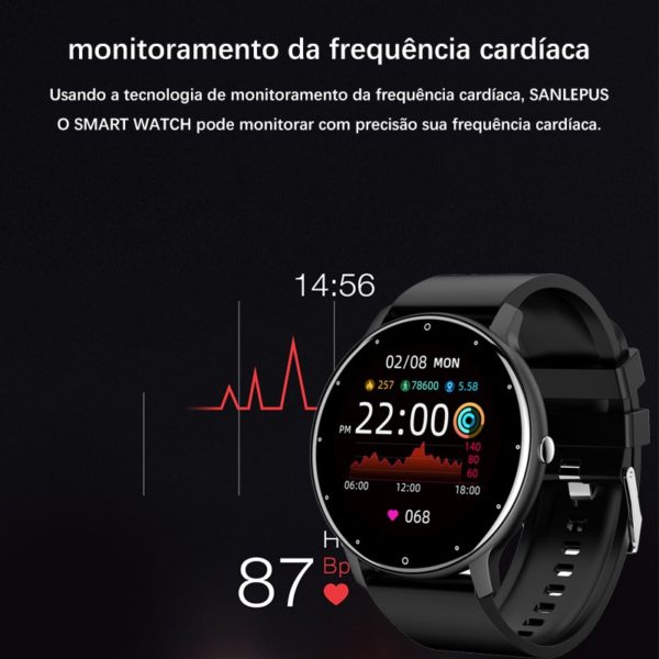 Lige 2022 novo relógio inteligente masculino tela de toque completa esporte fitness relógio ip67 à prova - Image 2