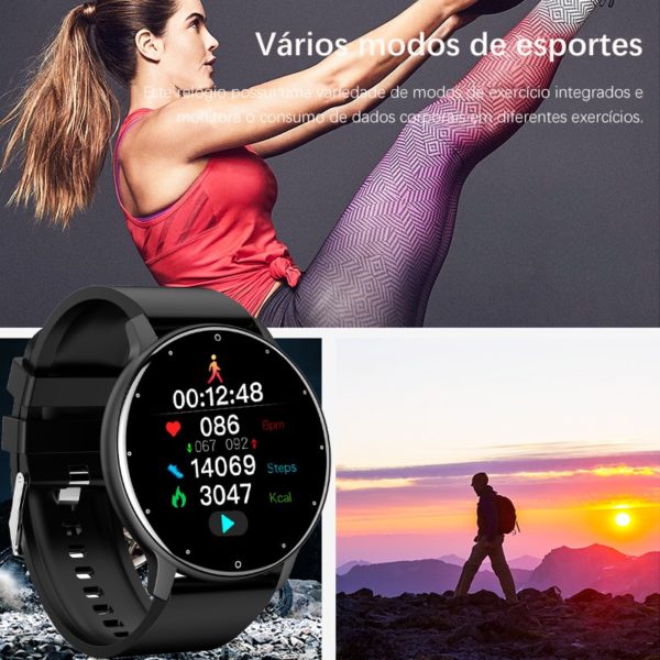 Lige 2022 novo relógio inteligente masculino tela de toque completa esporte fitness relógio ip67 à prova - Image 5