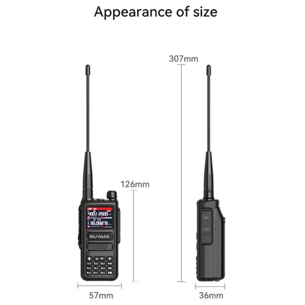 Ruyage uv98 amador presunto rádio em dois sentidos 256ch 10w walkie talkie faixa de ar completa 108-520mhz polícia scanner marinha talkies - Image 6