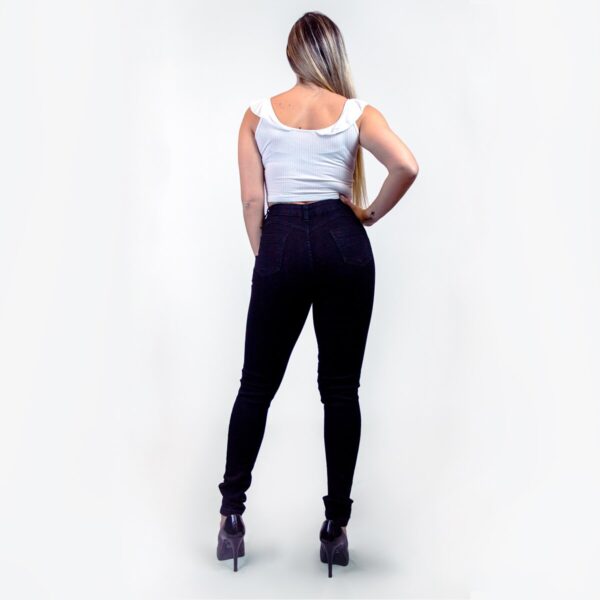 Calça Jeans Feminina Skinny Preta com rasgos /jeans feminino/ roupas feminina - Envio Rápido - Image 4